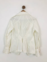 Load image into Gallery viewer, Tenax Women's Fitted Oversized Collar Blazer Jacket | UK10 | White