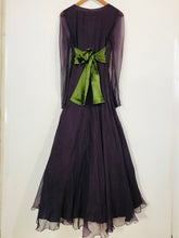 Load image into Gallery viewer, Noli Women's Silk Tulle A-Line Dress | UK12 | Purple