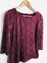 Load image into Gallery viewer, Phase Eight Women's Lace Long Sleeve T-Shirt | UK12 | Red