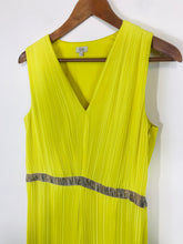 Load image into Gallery viewer, Hoss Women's Pleated A-Line Dress | EU40 UK12 | Yellow