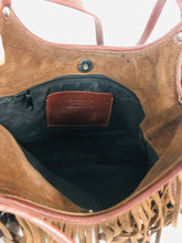 Load image into Gallery viewer, Karen Millen Womens Suede Fringe Hand Bag | Small | Brown