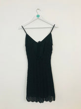 Load image into Gallery viewer, Bay Women’s Crochet Sequin Mini Dress | S UK8 | Black