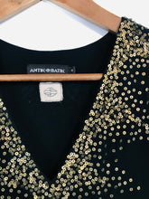 Load image into Gallery viewer, Antik Batik Women's Boho Embroidered Midi Dress | S UK8 | Black