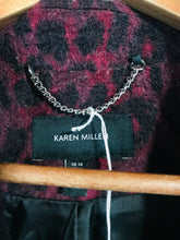 Load image into Gallery viewer, Karen Millen Women's Wool Alpaca Leopard Print Overcoat | UK10 | Red