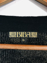 Load image into Gallery viewer, Biba Women's Animal Print V-Neck Jumper | UK16 | Black