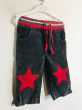 Load image into Gallery viewer, Boden Kid's Star Patch Corduroy Trousers | 6-12 Months | Grey