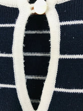 Load image into Gallery viewer, Jaeger Women's Striped Knit Midi Dress | 36in ~ M | Blue