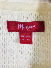 Load image into Gallery viewer, Monsoon Women's Wool Mohair Long Cardigan | UK16 | White