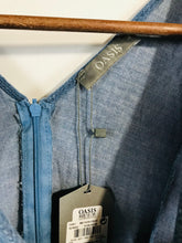 Load image into Gallery viewer, Oasis Women's Cotton Boho Jumpsuit NWT | UK12 | Blue