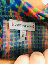 Load image into Gallery viewer, Conditions Apply Anthropologie Women's Boho Grid Blouse | XS UK6-8 | Multicolour