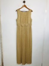 Load image into Gallery viewer, Biba Women's Metallic Gold Evening Dress | UK16 | Yellow