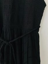 Load image into Gallery viewer, Fat Face Women’s Crochet A-Line Midi Dress | UK12 | Black