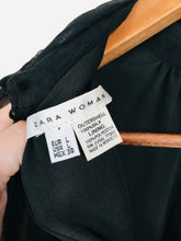 Load image into Gallery viewer, Zara Women's Long Sleeve Silk Blouse  | L UK14 | Black
