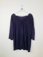Load image into Gallery viewer, Eileen Fisher Womens Linen Blouse | XL UK16 | Purple