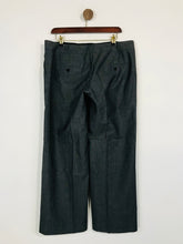 Load image into Gallery viewer, Jigsaw Women's Cotton Check Smart Trousers | UK14 | Grey