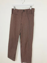 Load image into Gallery viewer, Light Before Dark Womens High Waisted, Tapered Trousers | UK10 W31” L27” | Pink and Black