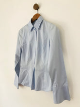 Load image into Gallery viewer, Hugo Boss Women's Long Sleeve Fitted Button-Up Shirt | UK8 | Blue