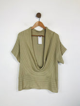 Load image into Gallery viewer, Weekend x Maxmara Women's Cowl Neck Short Sleeve Jumper | L UK14 | Brown