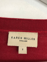 Load image into Gallery viewer, Karen Millen Women’s Wrap Wool Knit Cardigan | 2 UK10 | Red