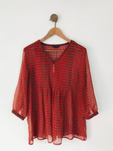 Load image into Gallery viewer, Tommy Hilfiger Women’s Pin Tuck Blouse | M UK10-12 | Red