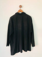 Load image into Gallery viewer, Yacco Maricard Women’s Oversized Long Sleeve Collared Polo Shirt | XL UK16-18 | Black