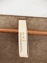 Load image into Gallery viewer, Oui Moments Women's Oversized V Neck Short Sleeve Jumper | UK12 | Brown