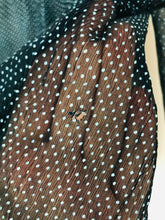 Load image into Gallery viewer, FARHI Women’s Sheer Polka Dot Blouse Shirt | UK10 | Navy Blue