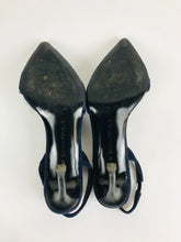 Load image into Gallery viewer, Banana Republic Women's Leather Heels | US8 UK6 | Blue