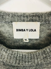 Load image into Gallery viewer, Bimba Y Lola Womens Embroidered Knit Jumper | XL | Grey