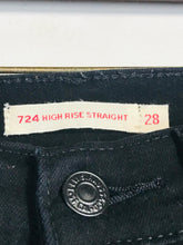 Load image into Gallery viewer, Levi’s Women's High Waist 724 Straight Jeans | W28 UK10 | Black