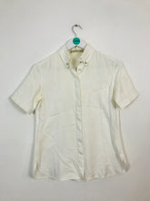 Load image into Gallery viewer, Balenciaga Women’s Button-Up Collared Shirt | 38 UK6 | White