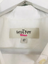 Load image into Gallery viewer, Savile Row Women’s Collared Button Up Tank Top | UK12 | White