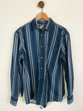 Load image into Gallery viewer, Zara Men's Cotton Striped Button-Up Shirt | L | Blue
