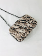 Load image into Gallery viewer, Karen Millen Womens Clutch Bag | Grey Brown Print