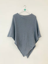 Load image into Gallery viewer, Jigsaw Women’s Wool Blend Poncho Shawl | One Size | Blue