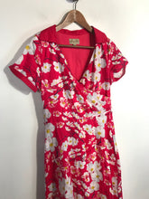 Load image into Gallery viewer, Lindy Bop Women's Cotton Floral A-Line Dress | UK12 | Pink