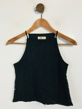 Load image into Gallery viewer, Hollister Women's Crop Lace Tank Top | XS UK6-8 | Black