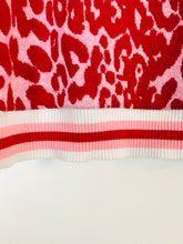 Load image into Gallery viewer, Oliver Bonas Women’s Leopard Print Jumper | UK10 | Red