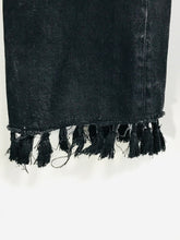 Load image into Gallery viewer, Zara Women's Fringe Straight Jeans | EU38 UK10 | Black