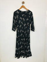 Load image into Gallery viewer, Fat Face Women's Cotton Floral A-Line Dress | UK12 | Black