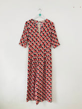 Load image into Gallery viewer, Traffic People Women’s Patterned Wide Leg Jumpsuit | UK8 | Red