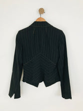 Load image into Gallery viewer, Bebe Women’s Pinstripe Fitted Suit Jacket | 2 UK6 | Black