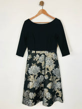 Load image into Gallery viewer, Hobbs Women's Floral A-Line Dress | UK10 | Black
