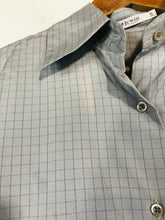 Load image into Gallery viewer, T.M. Lewin Women's Check Gingham Long Sleeve Button-Up Shirt | UK10 | Grey