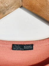 Load image into Gallery viewer, Zara Women's Ruffle Long Sleeve Crop T-Shirt | S UK8 | Pink