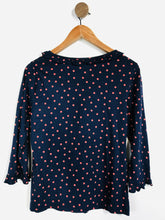 Load image into Gallery viewer, Boden Women's Polka Dot Long Sleeve T-Shirt | UK12 | Blue