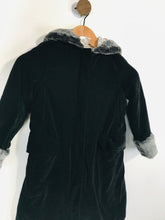Load image into Gallery viewer, Laura Ashley Kid's Faux Fur Zip Overcoat Coat | 6 years | Black