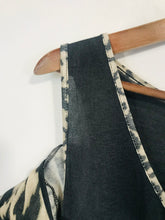 Load image into Gallery viewer, Oui Women's Leopard Print Henley T-Shirt | UK16 | Beige