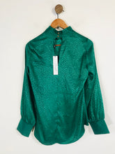 Load image into Gallery viewer, Closet London Women's Leopard Print High Neck Blouse NWT | UK12 | Green