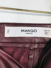 Load image into Gallery viewer, Mango Women's Leather High Waist Pencil Skirt | EU34 UK6 | Red